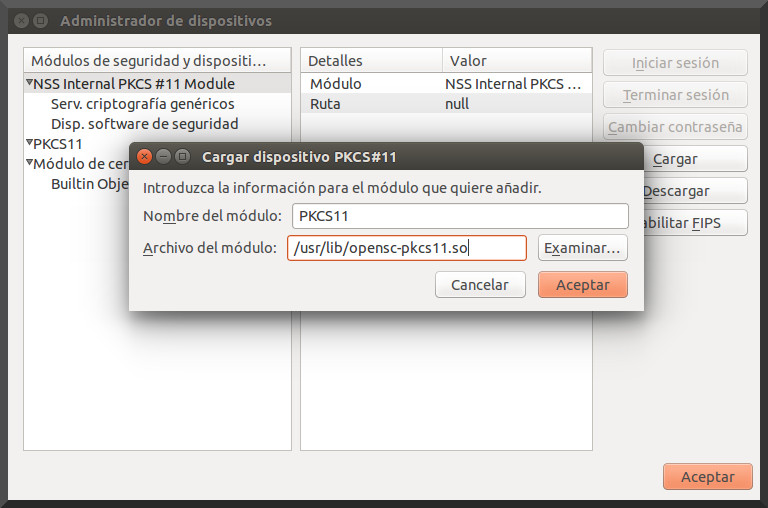 ¡Instalación del módulo PKCS11 en Firefox!